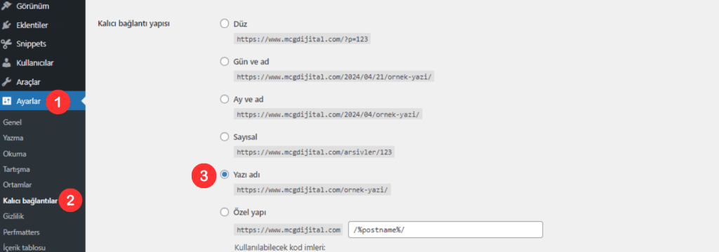 Kalıcı Bağlantılar