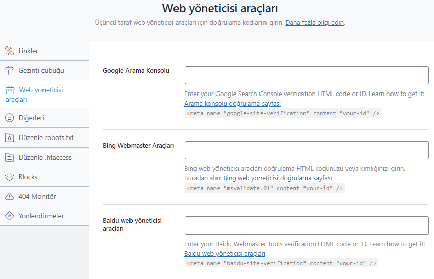 Rank Math Mülk Doğrulama