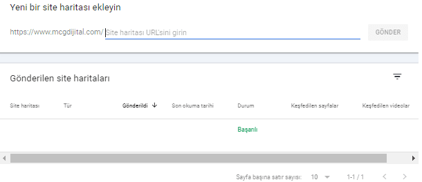 Search Console Site Haritası
