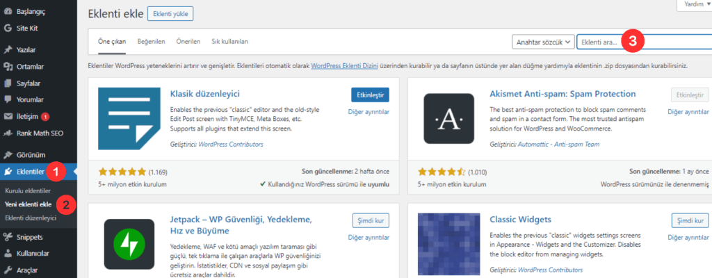 WordPress SEO Eklenti Kurulumu