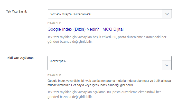 WP Başlık Ayarları