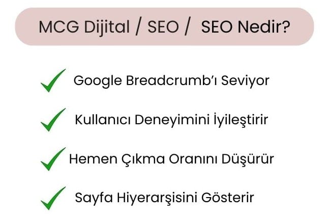 Breadcrumb Avantajları