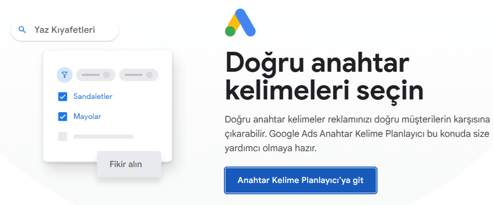 Google Anahtar Kelime Planlayıcı