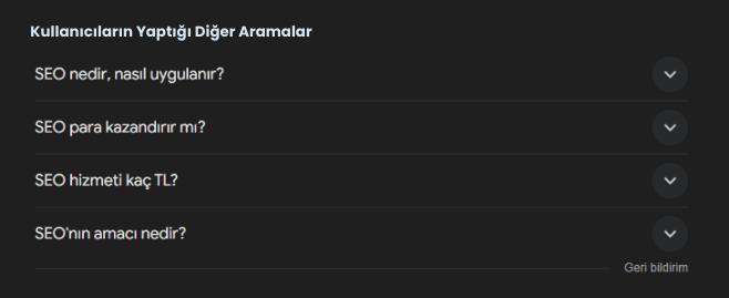 Google Kullanıcıların Yaptığı Diğer Aramalar