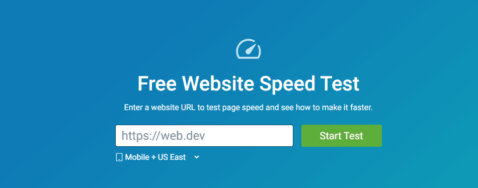Debugbear site hızı testi