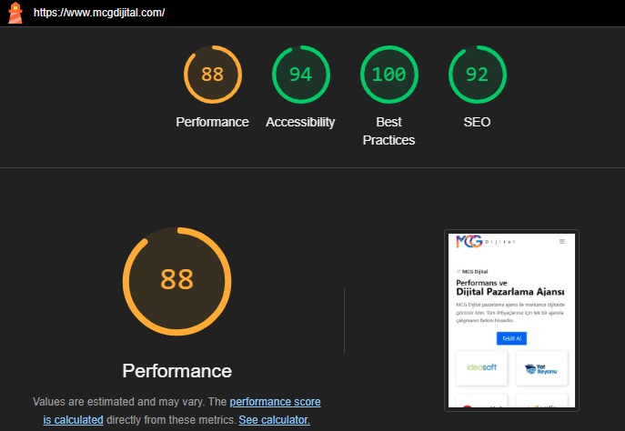 Google Lighthouse Rapor Oluşturmak
