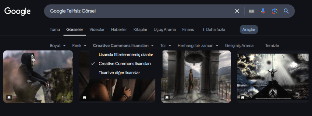 Google Telifsiz Görseller