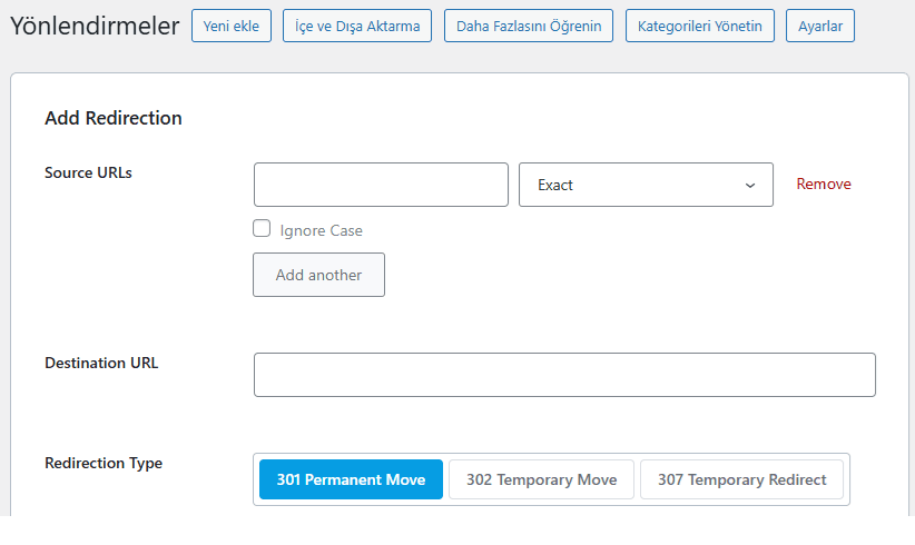 Rank Math 301 yönlendirmesi
