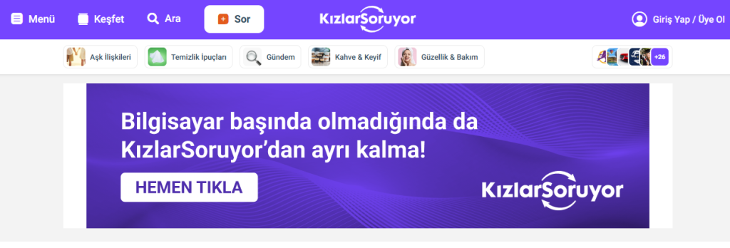 Kızlarsoruyor platformu